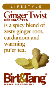 Packshot of Birt&Tang GingerTwist tea