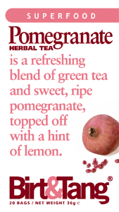 Packshot of Birt&Tang Pomegranate tea